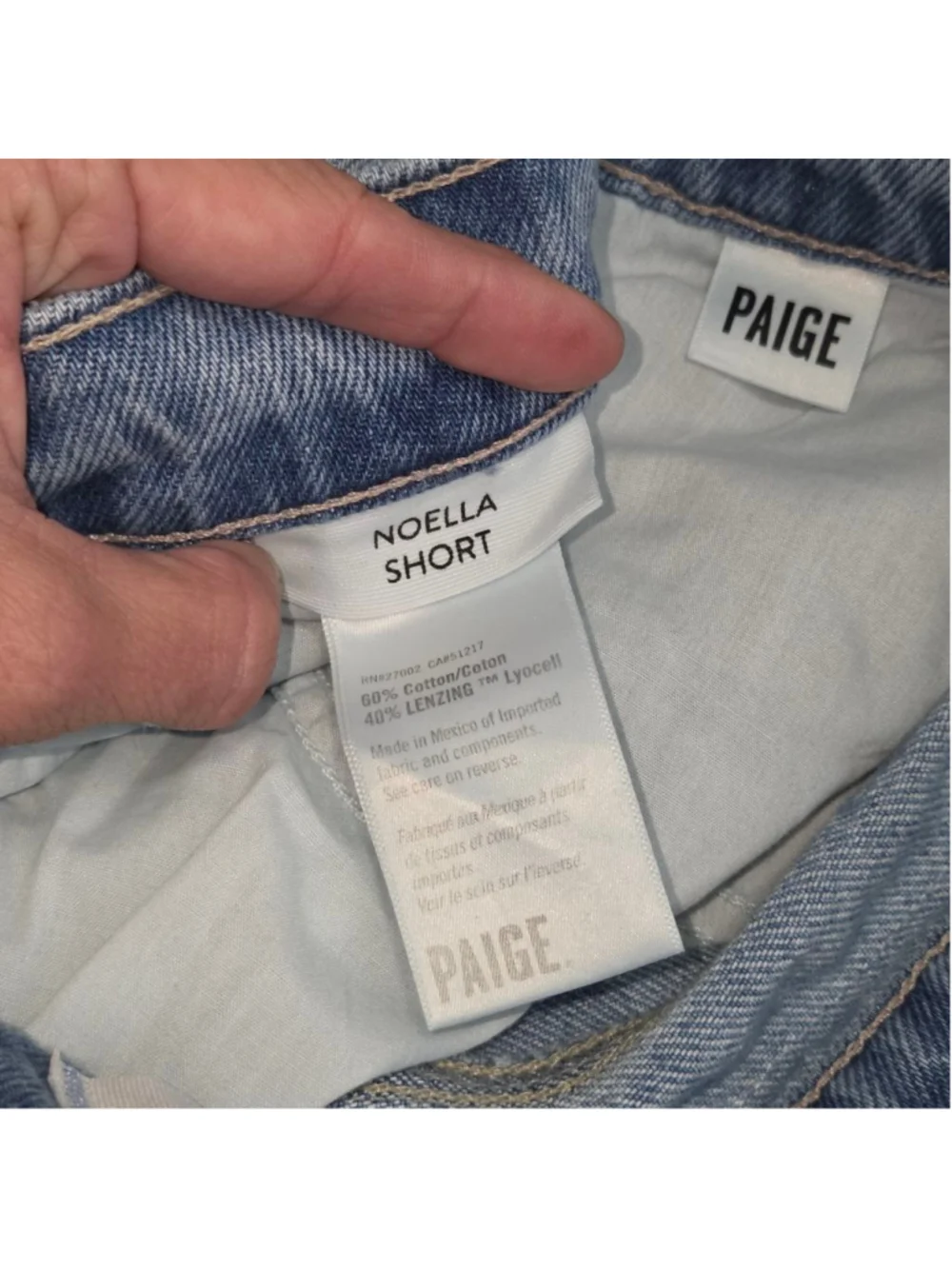 PAIGE Noella Cut Off High Rise Jean Shorts NWT Women's Size 27 Relaxed Fit - Picture 6 of 12